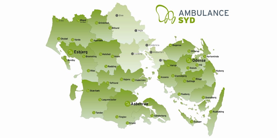 Se oversigt over de 39 stationer i Region Syddanmark